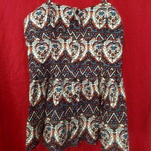 Rare woman's summer print button up spaghetti strap